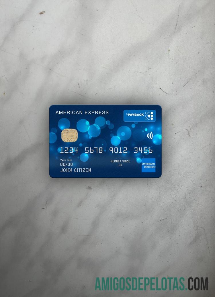 Cartão de retorno AMEX do banco regional dos EUA Photolook Front exemplo
